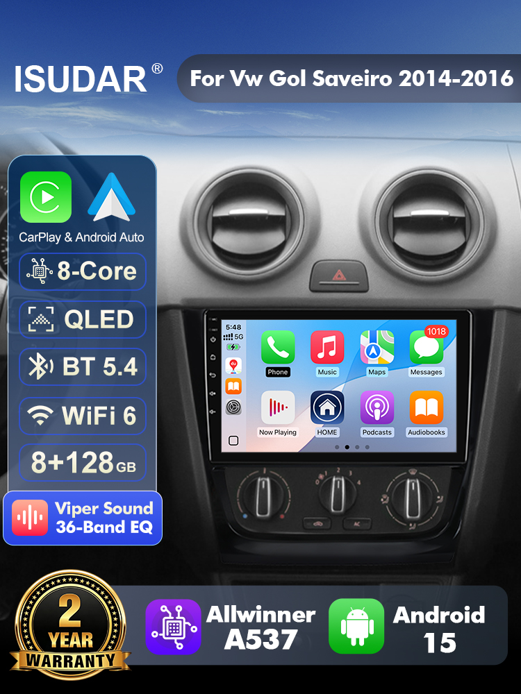Android Head Unit 6Gb 128Gb - ISUDAR T57 Radio Android 15 per