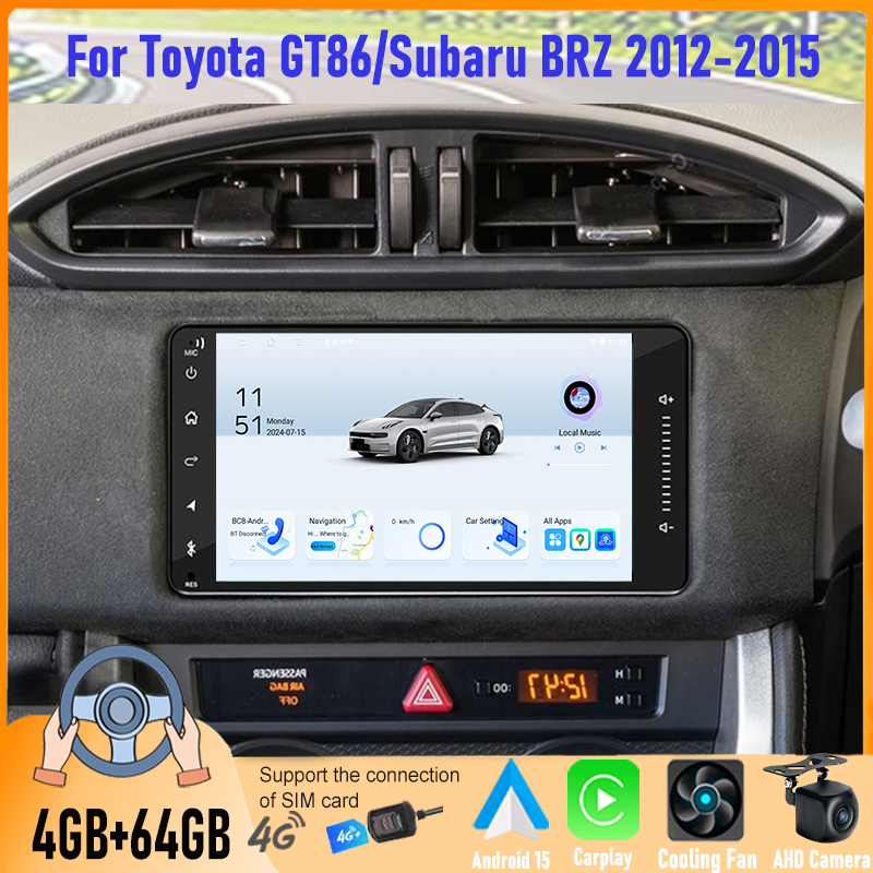 Android Head Unit 6Gb 128Gb - Autoradio Wireless CarPlay Android Auto 7'