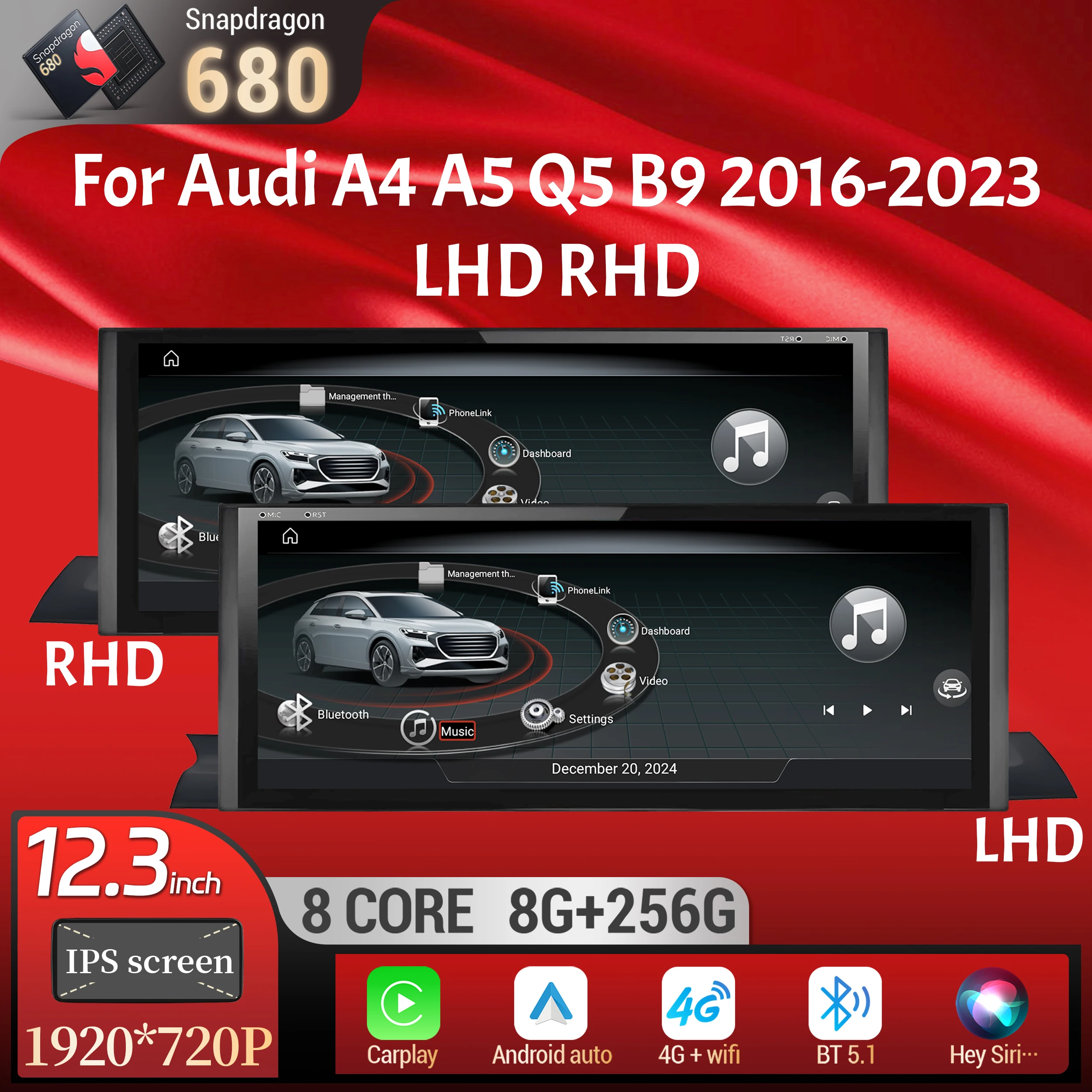 Android Auto Head Unit 12.3 Inch - 12.3 pollici Android 13 Autoradio Per