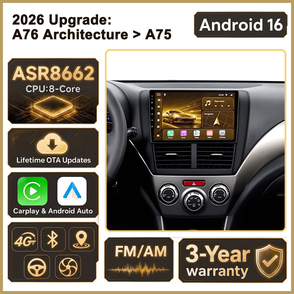 Car Radio Gps Navigation 10 Inch - Cortex-A76 Octa-Core Android 16 per Subaru