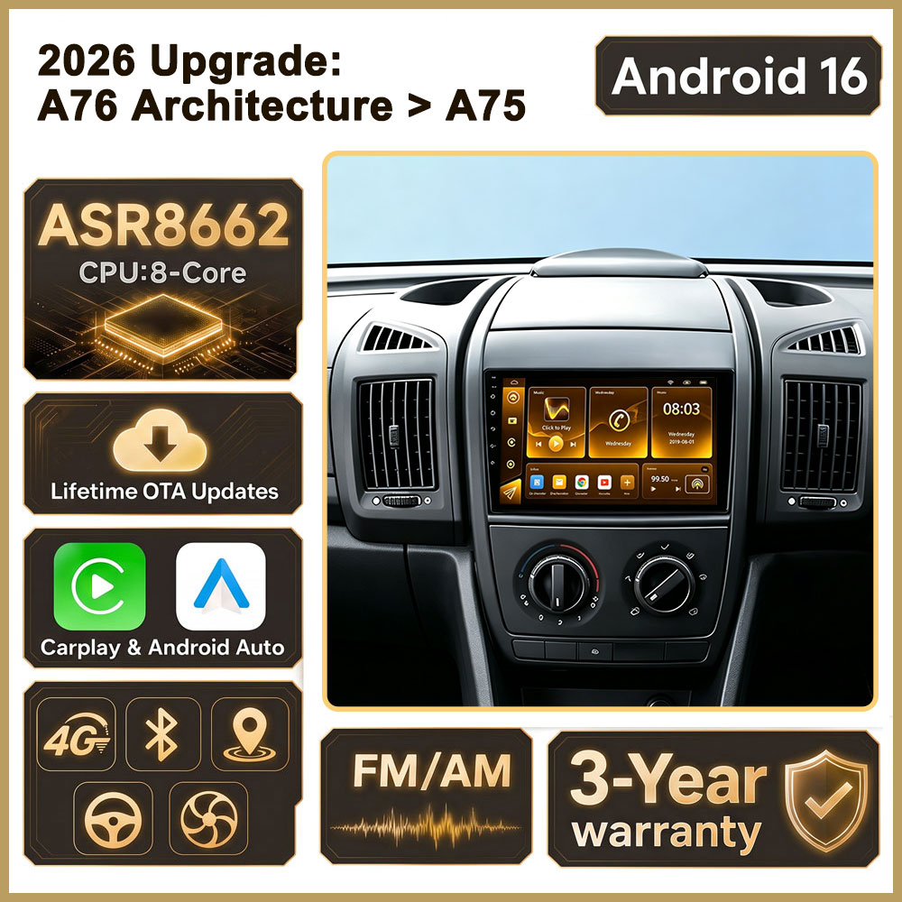 Car Radio Gps Navigation 10 Inch - Cortex-A76 Octa-Core Android 16 per Peugeot
