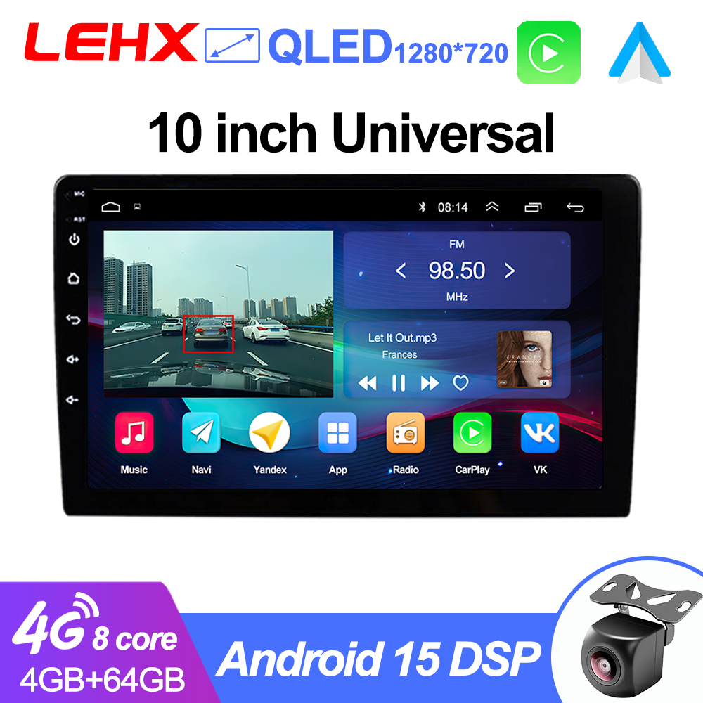 Car Dvd Player Bluetooth Steering Wheel - LEHX Autoradio 2Din Android 15 con