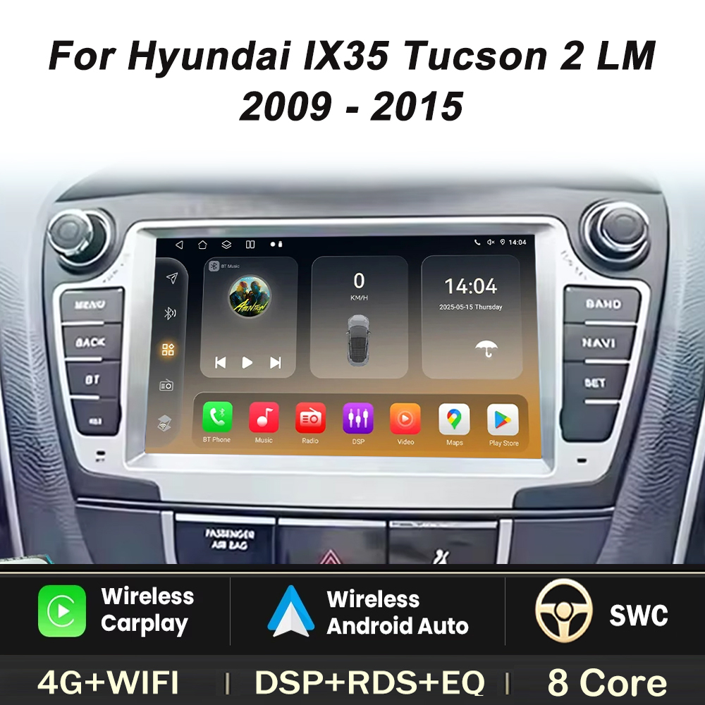 Car Dvd Player Bluetooth Steering Wheel - Autoradio Android per Hyundai IX35 Tucson