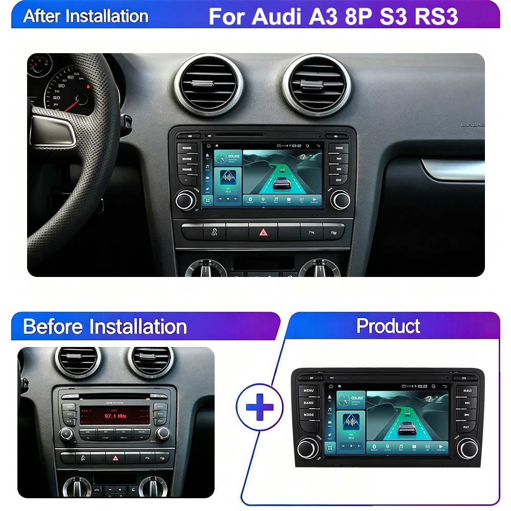 Autoradio da 7 Pollici per Aud - Android Head Unit 6Gb 128Gb recensione e prezzo