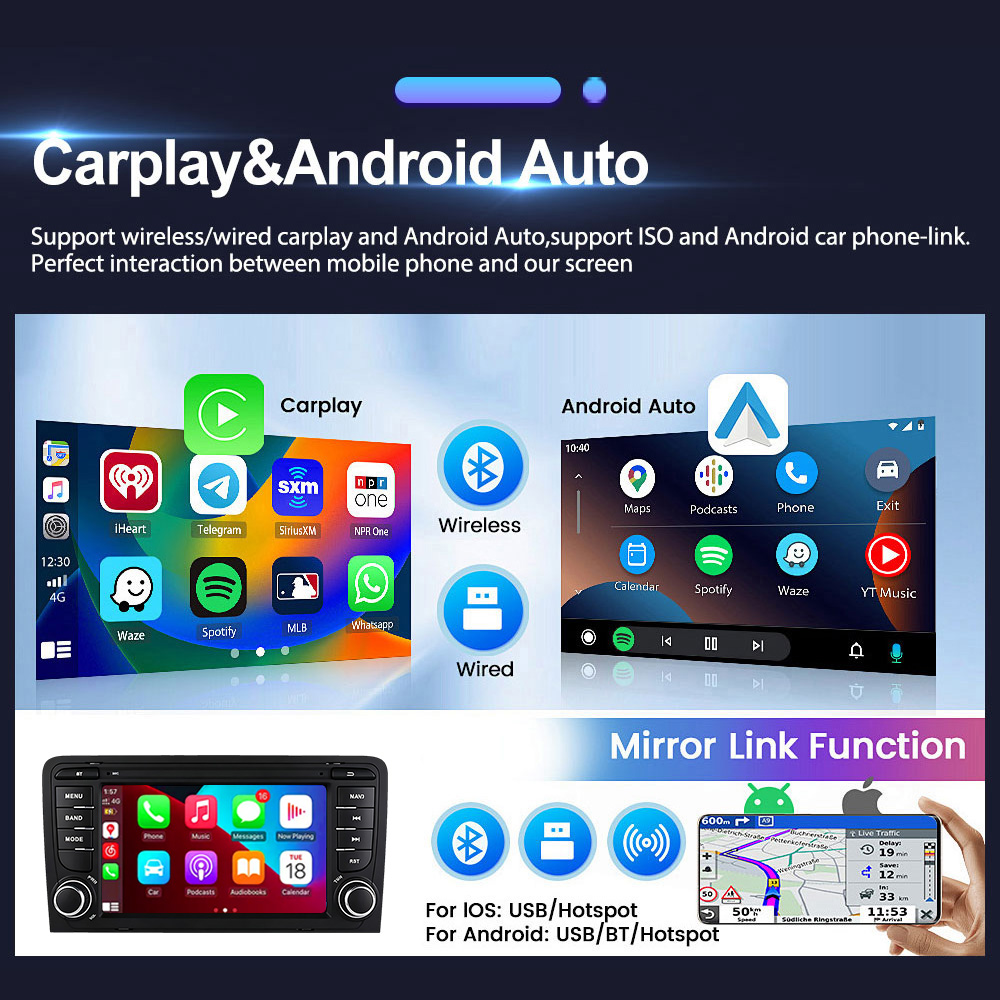 Autoradio da 7 Pollici per Aud - Android Head Unit 6Gb 128Gb recensione e prezzo