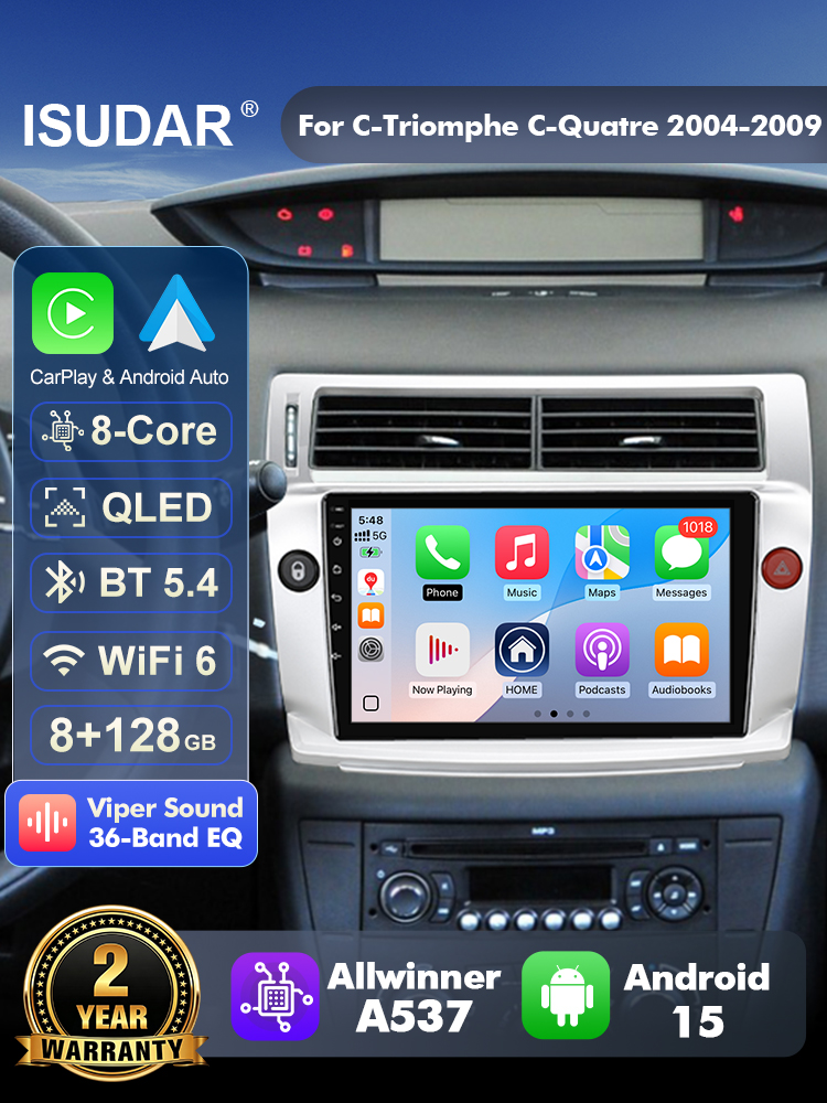 ISUDAR T57 Radio Android 15 pe - Android Head Unit 6Gb 128Gb recensione e prezzo