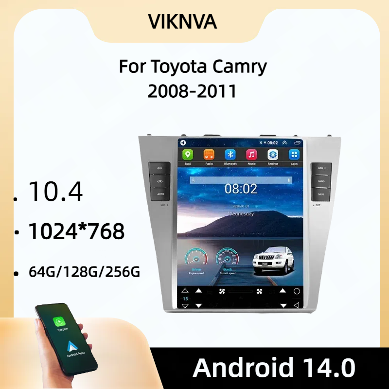 Android 14 Carplay per Toyota  - Tesla Style Screen Car Radio recensione e prezzo