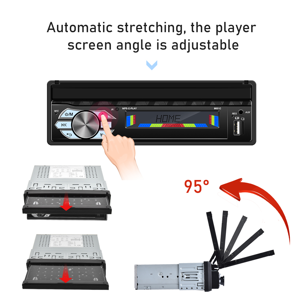 LeeKooLuu Car Stereo 1 Din Aut - Car Radio 1 Din Flip Out Screen recensione e prezzo