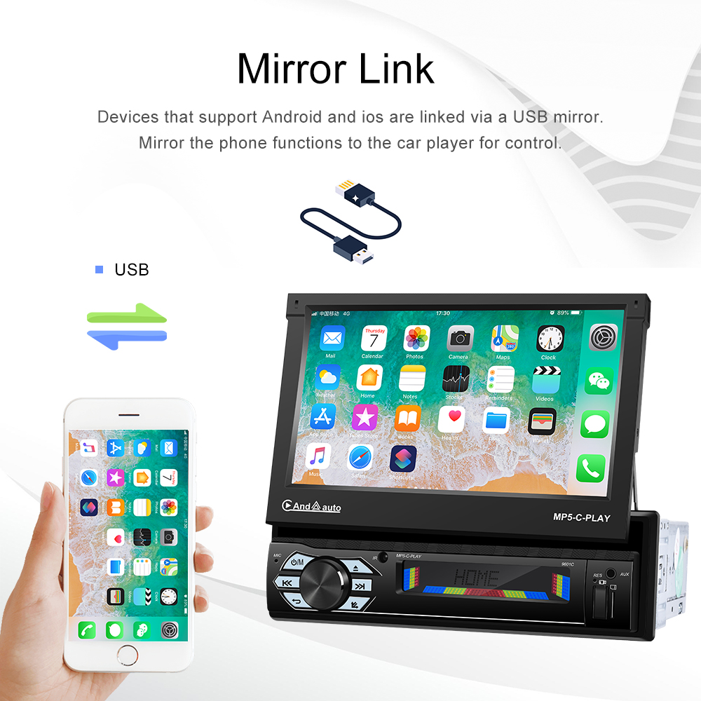 LeeKooLuu Car Stereo 1 Din Aut - Car Radio 1 Din Flip Out Screen recensione e prezzo