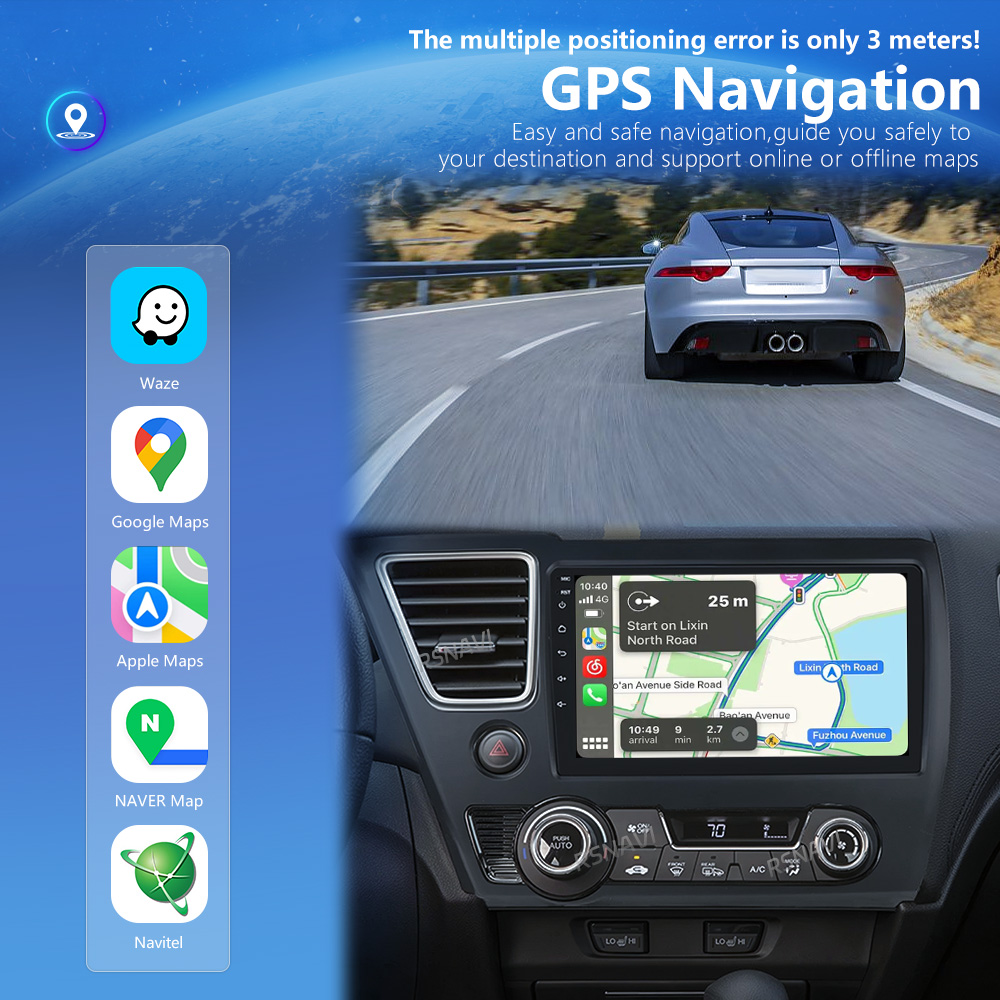 RSNAVI Android 16 Carplay Auto - Android Car Stereo 2 Din 8 Core recensione e prezzo