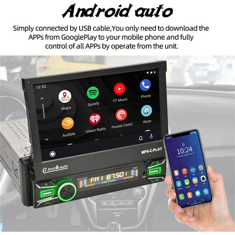 Affidabile-1Set Autoradio Elet - Car Radio 1 Din Flip Out Screen recensione e prezzo