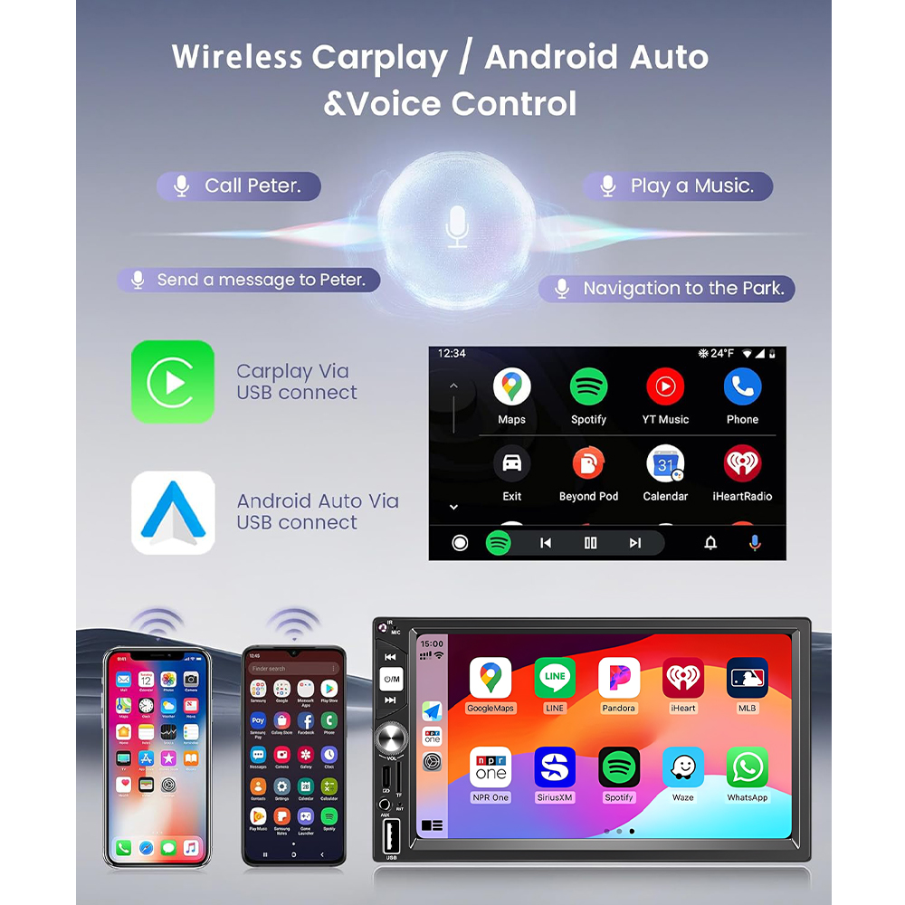 Autoradio 7 Pollici 2 Din con  - Car Dvd Player Bluetooth Steering Wheel recensione e prezzo