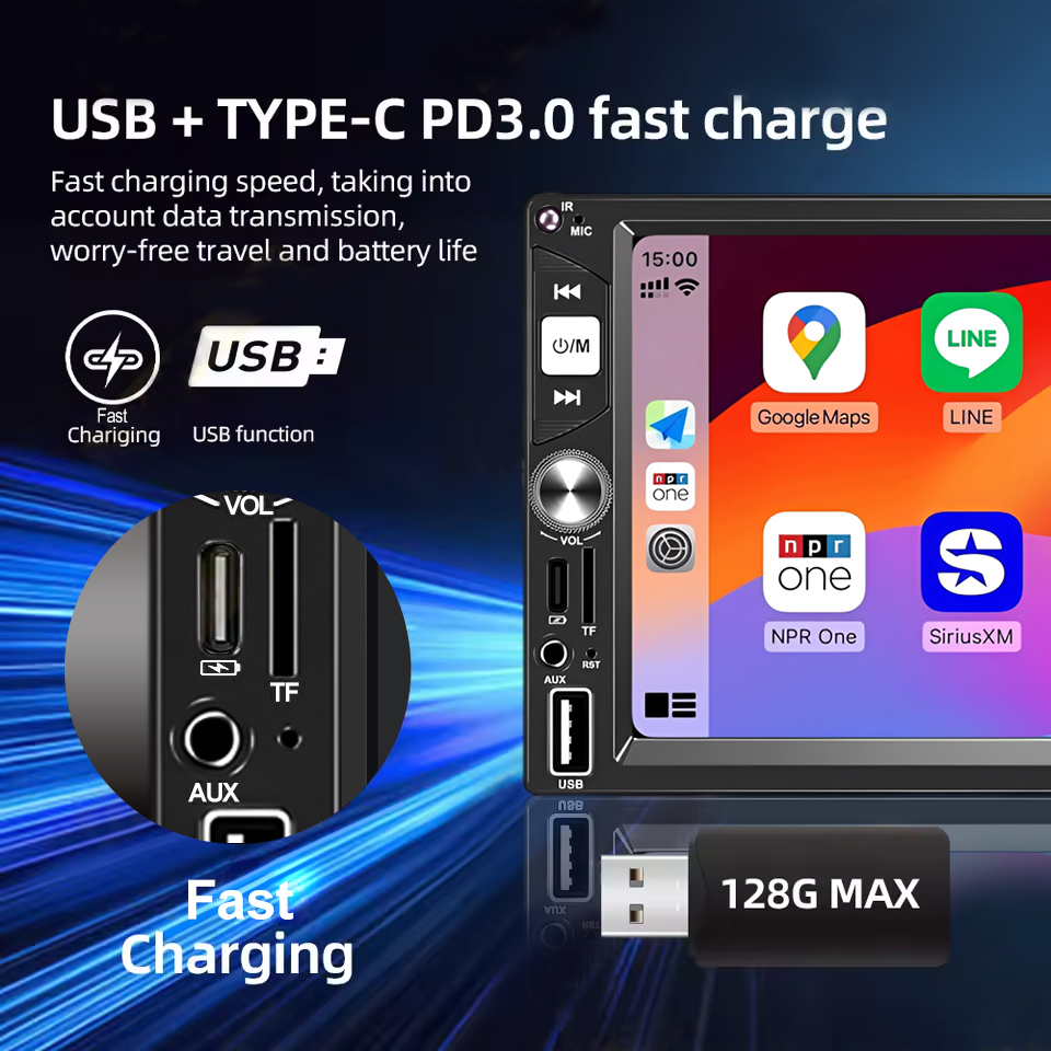 Autoradio 7 Pollici 2 Din con  - Car Dvd Player Bluetooth Steering Wheel recensione e prezzo