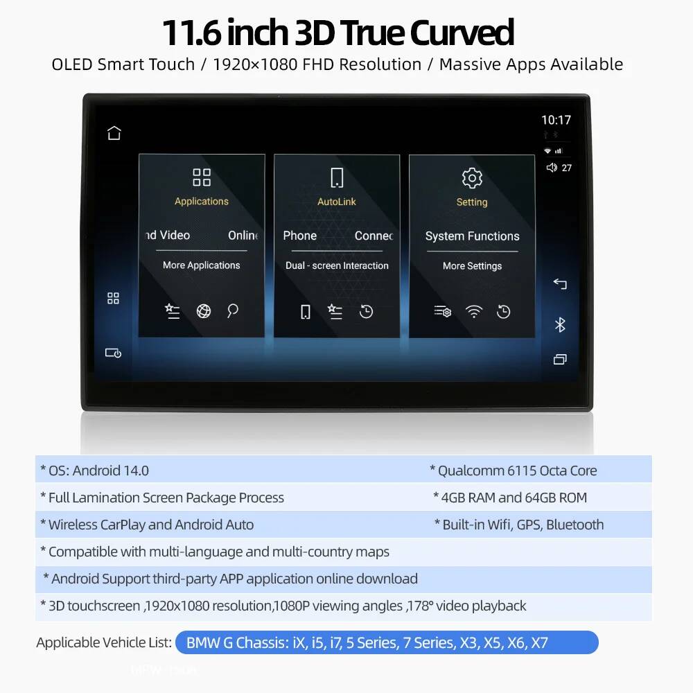 Schermo curvo Android 14 per s - Car Multimedia Rear Seat Entertainment recensione e prezzo