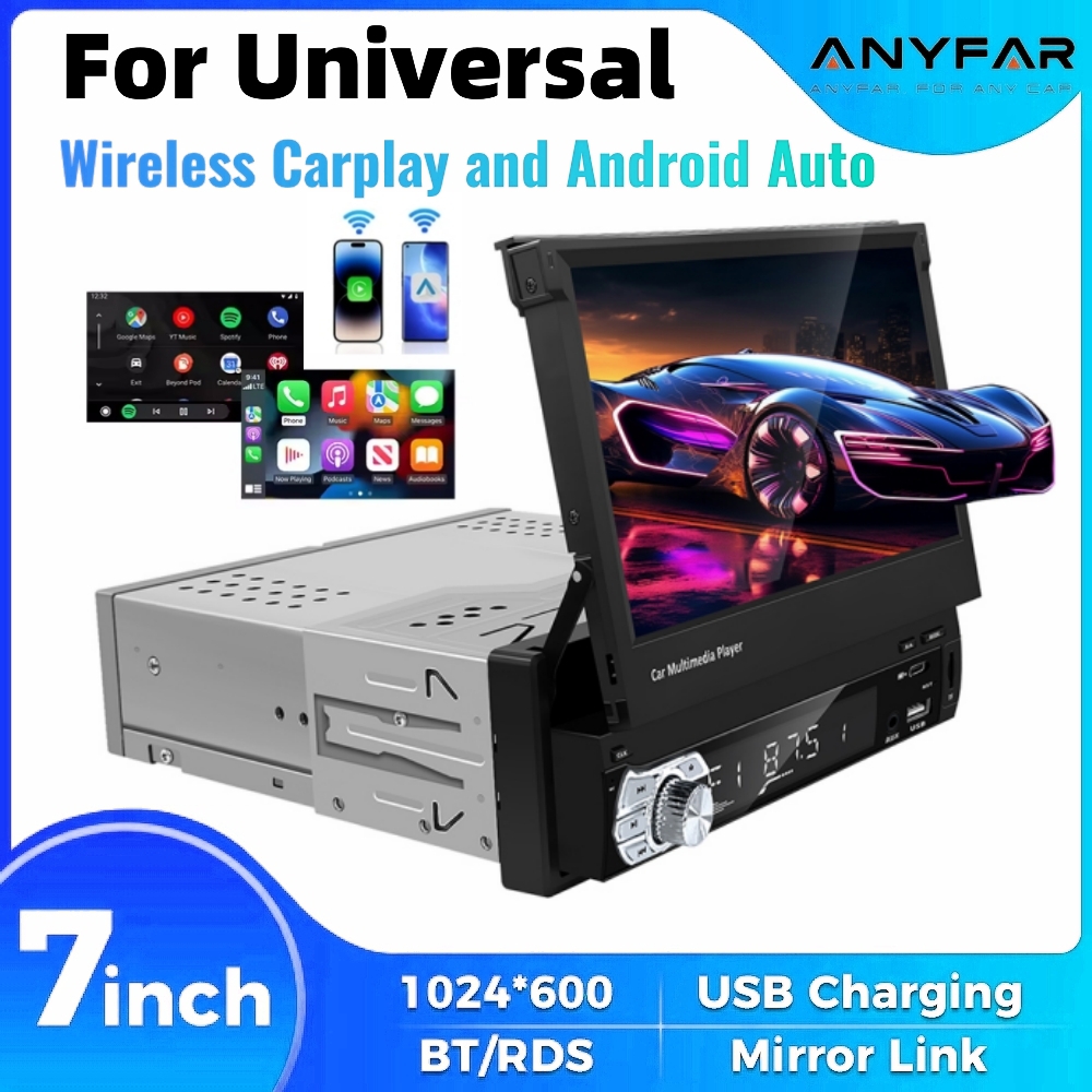 Autoradio Universale 7 Pollici - Car Radio 1 Din Flip Out Screen recensione e prezzo